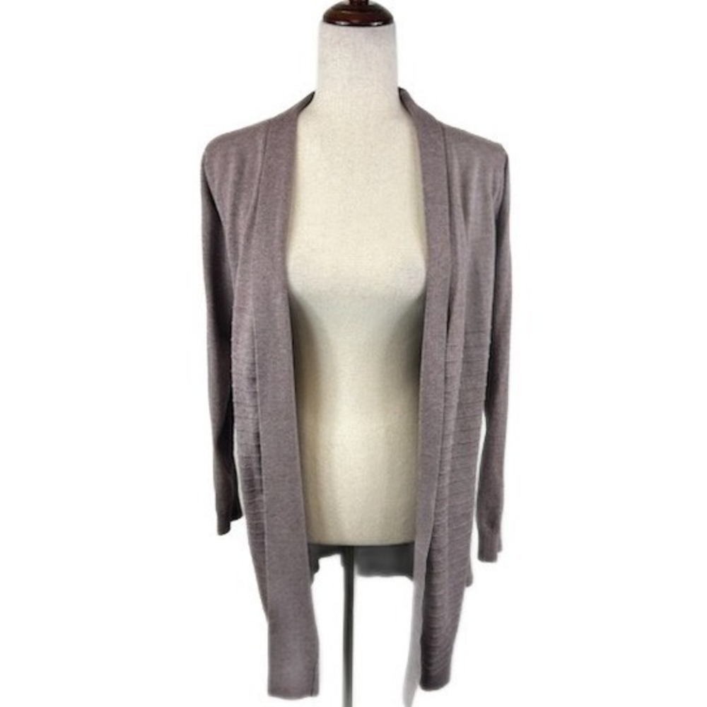 41 Hawthorn Womens Long Sleeve Open Front Long Cardigan Mauve Purple Size Largeβ